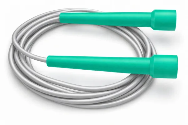 skip-hop reward skipping rope: adjustable grey rope with green handles
